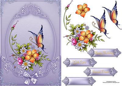 Butterfly Daisy Delight with Decoupage