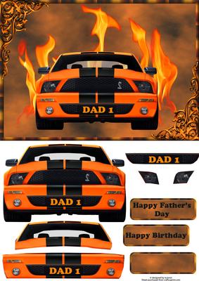 Dad 1 Car with Decoupage