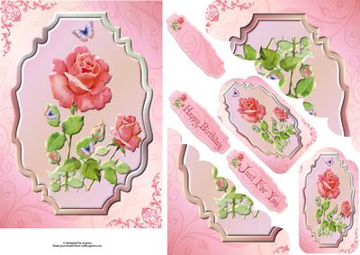 Fancy Roses Pocket Card with Tags