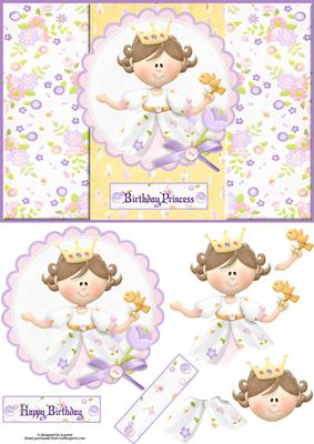 Birthday Princess with Decoupage
