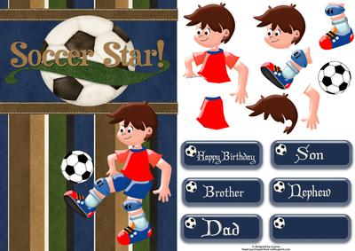 Soccer Star with Decoupage