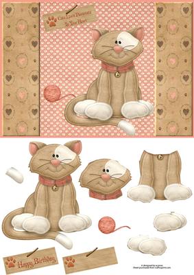 Cats Leave Pawprints in Your Heart with Decoupage
