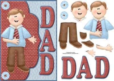 Dad Envelope Card with Decoupage