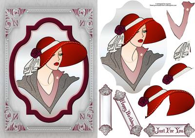 Vintage Cameo with Decoupage