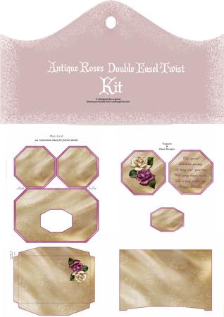 Antique Roses Double Easel Twist Kit