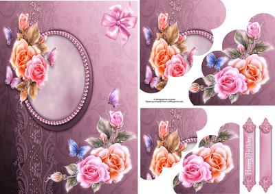 Pearly Roses and Butterflies with Duo Wavy Corner Stackers