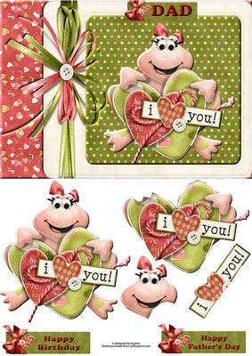 Dad - i Love You with Decoupage