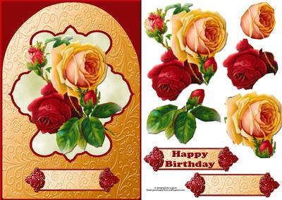 Floral Arch with Decoupage