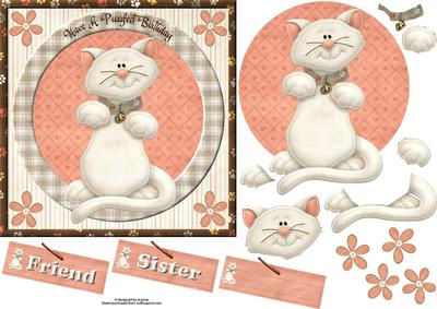 Purrfect Birthday with Decoupage