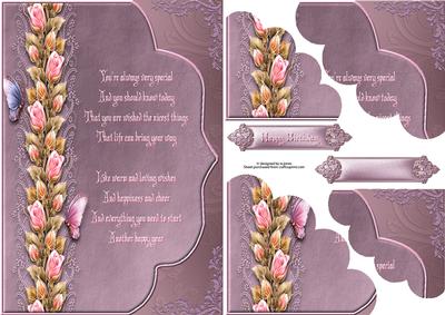 Roses Butterflies and Verse with Duo Corner Stacker