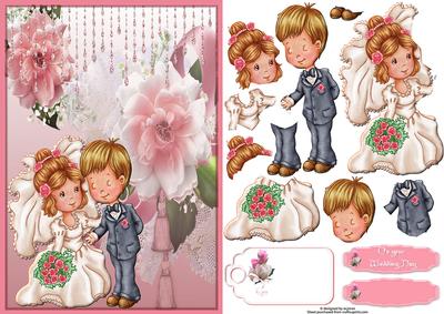 The Happy Couple with Tag and Decoupage