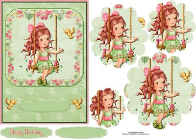 Spring Swing Cutie with Flower Shape Pyramage