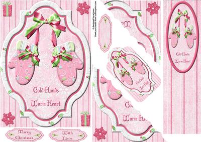 Cold Hands Warm Heart Pocket Card with Bookmark &tag