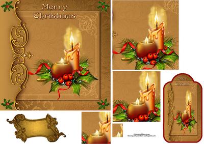 Golden Christmas with Pyramage and Tag