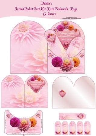 Dahlia's Arch Pocket Card Kit with Bookmark & Tags