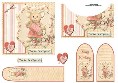 Sew Special Pocket Card with Bookmark & Tags