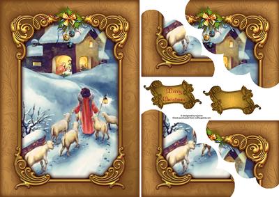 Vintage Nativity Scene Duo Corner Stacker