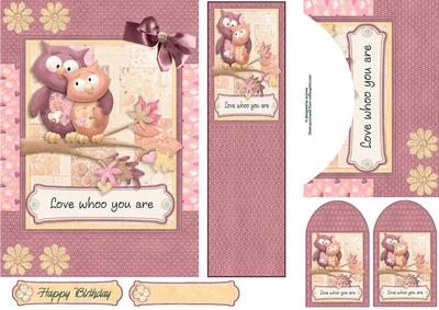 Love Whoo You Are Pocket with Bookmark & Tags