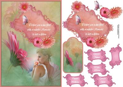 Pastel Beauty with Decoupage & Tag