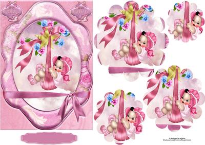 Baby Girl with Flower Shape Pyramage