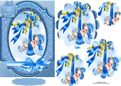 Baby Boy with Flower Shape Pyramage