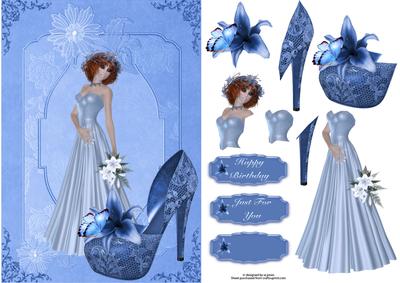 Feminine Lace & Lily's with Decoupage