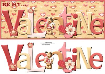 Be My Valentine Large Dl with Decoupage