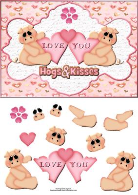 Hogs & Kisses with Decoupage