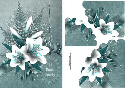 Lily's Sympathy Card with Wavey Edge Corner Stacker