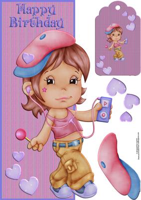 Birthday Girl Dl Card