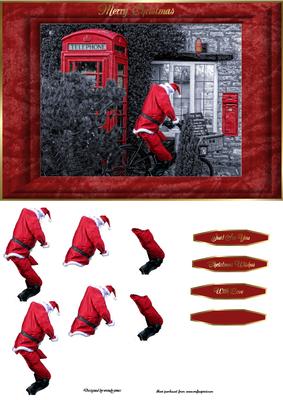 Santa on Bicycle