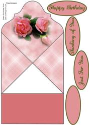 Rose Diamond Top Fold Card