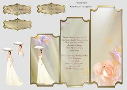 Art Decor Floral Lady and Poem Tri-fold