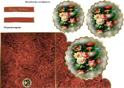 Floral Scalloped Edge Fold Card