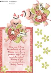 Lovable Frog Shaped Card