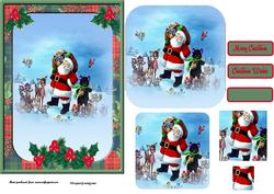 Santa and Friends Quick Pyramage Card