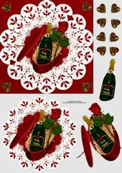 To My Valentine Card Front with Decoupage
