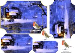Christmas Snow Scene Pyramage