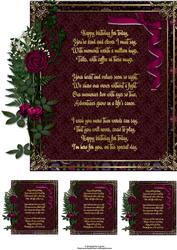 Floral and Poem Card Front