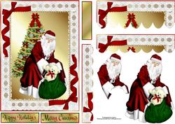 Santa Leaving Presents Decoupage
