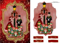 Christmas Choir/carollers A5 with Topper