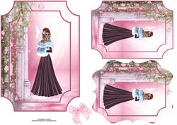 Pink Blossom Lady with Toppers