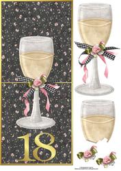 18th Champagne Decoupage Over the Edge