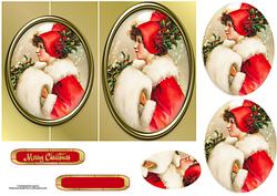Christmas Vintage Fold Back with Pyramage
