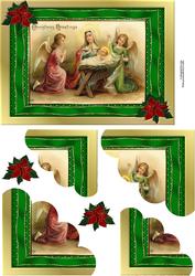 Nativity Scene Wavey Edge Double Corner Stacker