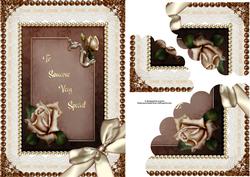 Rose Lace & Pearls Wavey Edge Corner Stacker