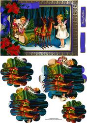 Packing the Sleigh Flower Shape Pyramage Card