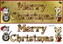 Merry Christmas Animals Dl Size Card