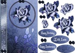 Winter Rose and Lace Decoupage