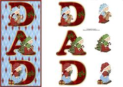 Cute Kids Dad Dl Size with Decoupage